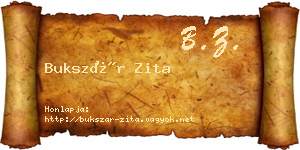 Bukszár Zita névjegykártya