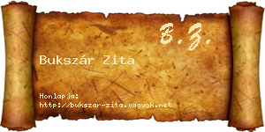 Bukszár Zita névjegykártya