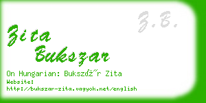 zita bukszar business card